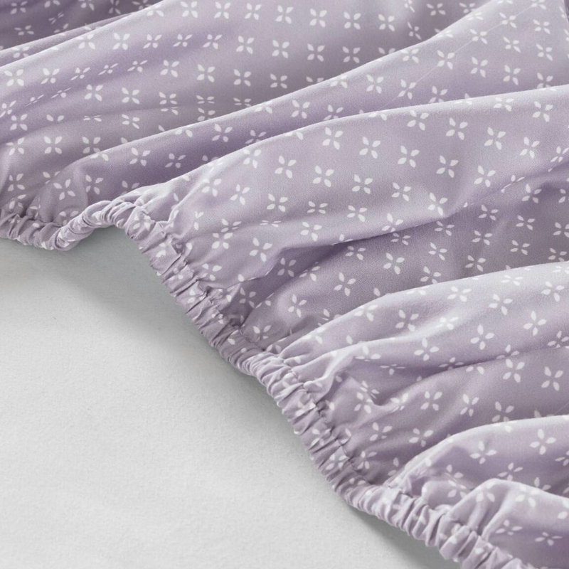 Édredon simple taupe à motif floral avec draps, dans un sac comprenant un édredon, 1 taie décorative, drap plat, taie d'oreiller ajustée, imprimé en microfibre brossée douce, motif à losanges assorti à l'aquarelle, rembourrage,