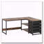 Bureau d'ordinateur en L avec tablettes et tablettes de rangement réversibles-486440
