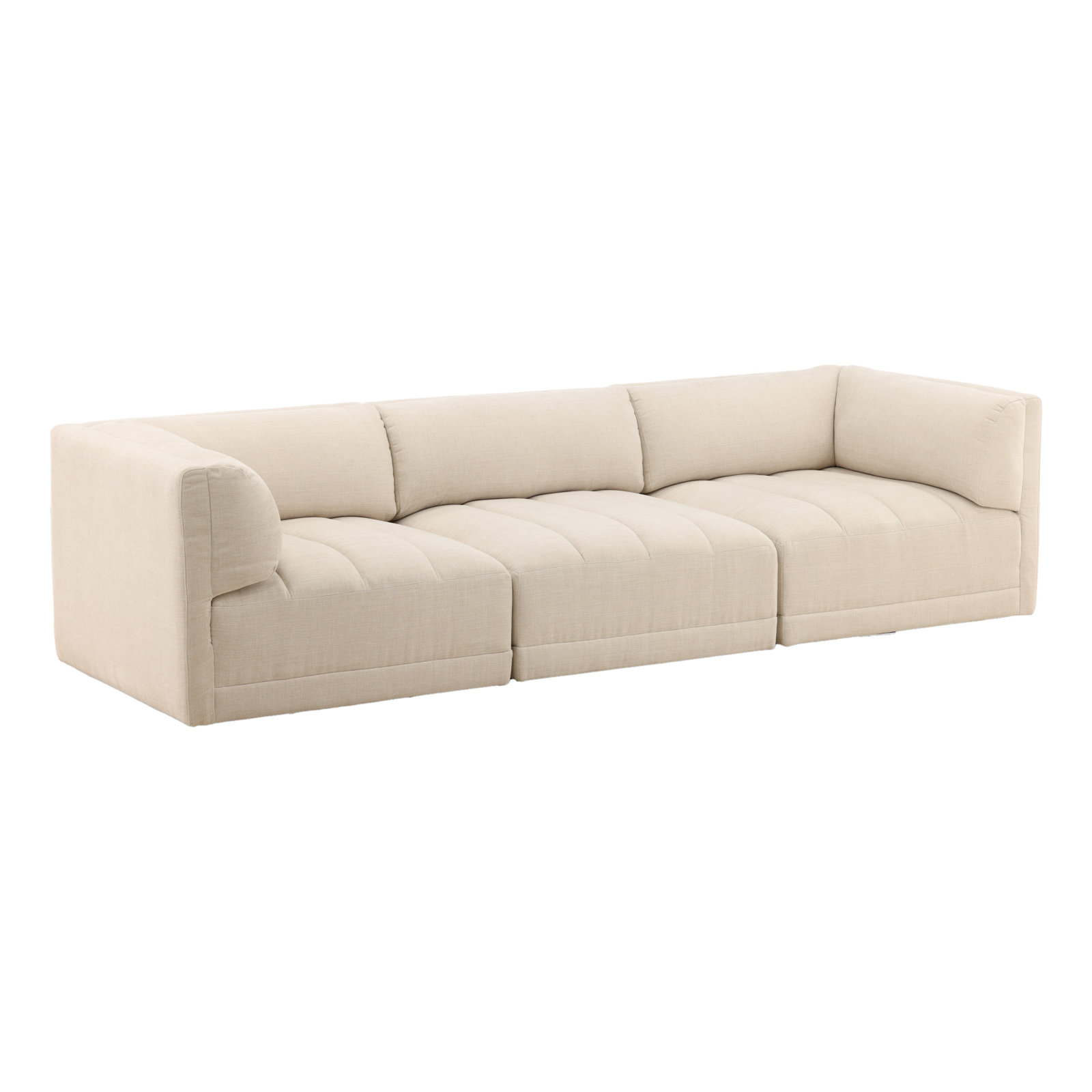 Lula 113" Wide Upholstered Sofa, Terracotta, Topanga Oat