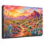 Southwest Desert Wall Art, Colorful Cactus Poster  40x60cm