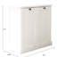 Trieur de linge blanc avec deux compartiments, sacs enduits et amovibles pour la lessive, assemblage facile, armoire de support de charge de 100 livres, blanc, construction, peint, sacs, charge de 100 lb, assemblage-912818188-912818189