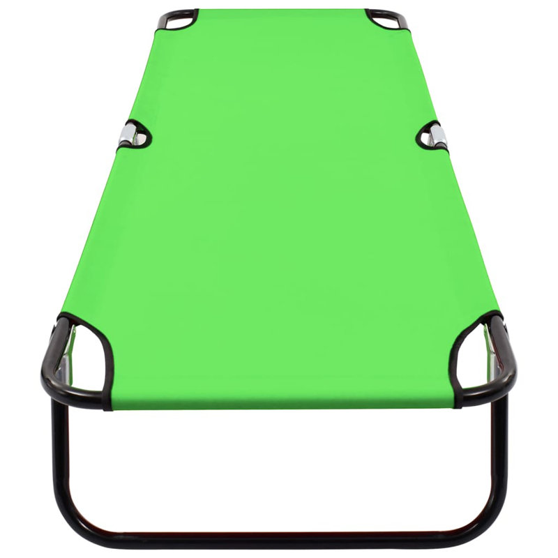 Natchez Folding Sunlounger Outdoor Cot, Green