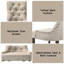 Ensemble de 2 chaises d'appoint en tissu beige et finition chêne vieilli Farren
