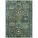 Machine Washable Indoor/Outdoor Xhevrie Teal Rug
