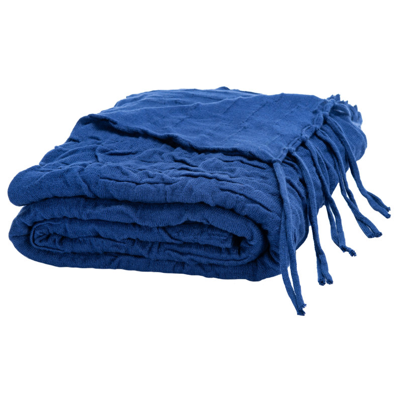 Plain Weave / Muslin Throw Blanket, Indigo