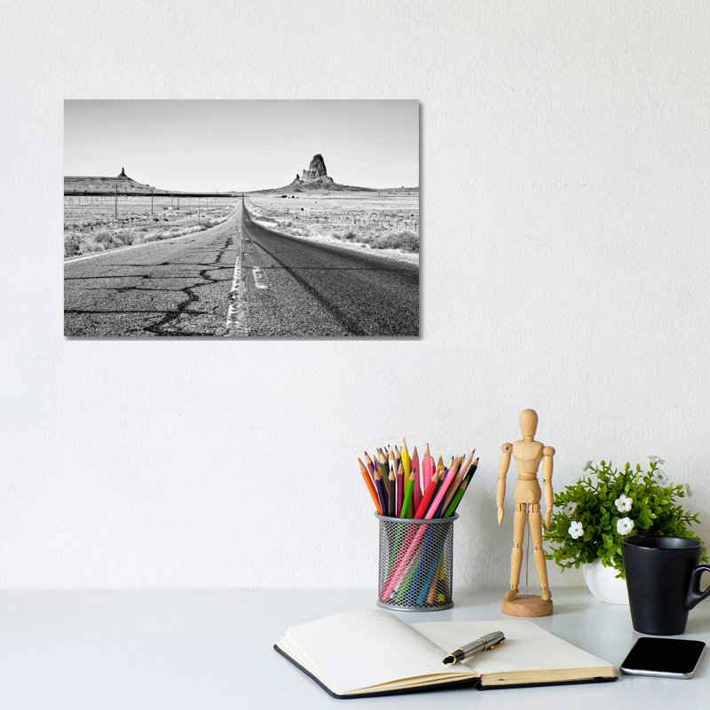 Black Arizona Series - On The Road by Philippe Hugonnard - Wrapped Canvas Print, 20.32 cm H x 30.48 cm W
