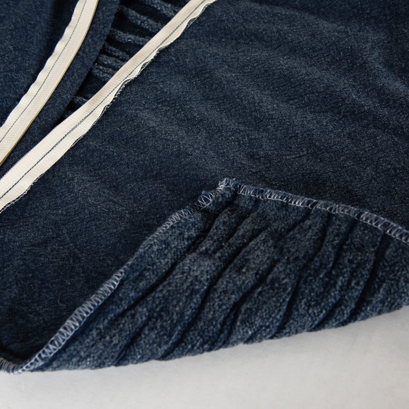 Coussin 100% coton, Bleu, Polyester