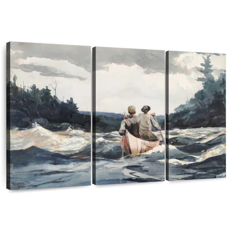 Mehar Canoe In Rapids, H 48 po x l 74 po