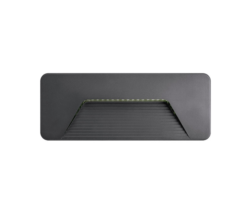 Integrated LED Outdoor Flush Mount, Dark grey
