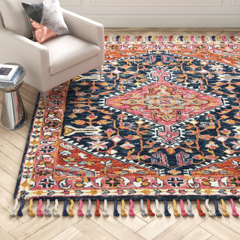 Carroll Oriental Hand Hooked Wool Area Rug