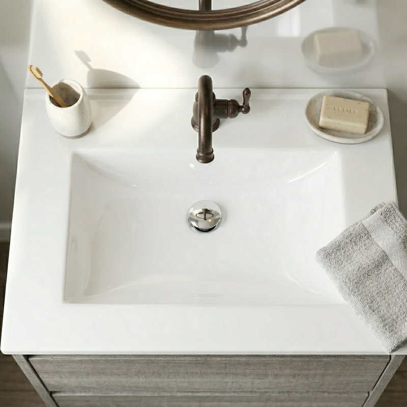 Ceramic Bathroom Vanity White