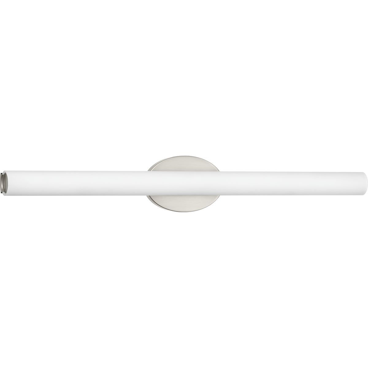 Delphine Single Frosted Dimmable LED Bath Bar, Brushed Nickel