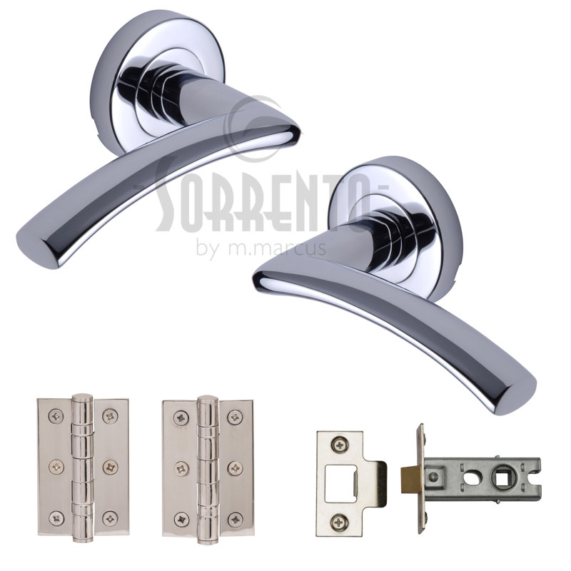 Heritage Brass Tosca Door Handle Kit, Polished Chrome