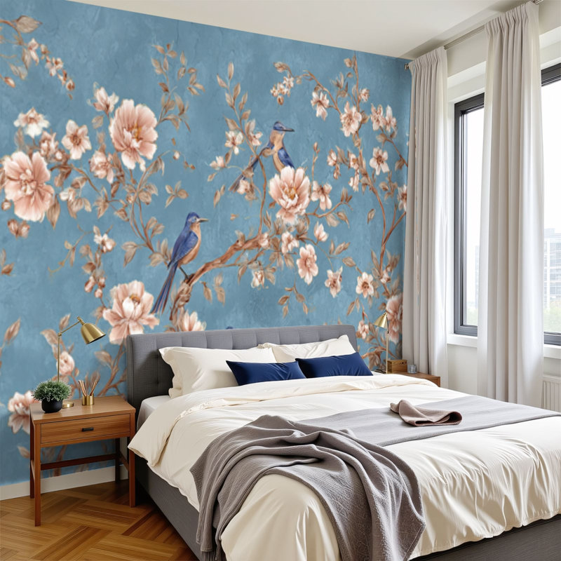 Papier peint adhésif auto-adhésif moderne pour la chambre à coucher L 100 po x l 144 po Peel and Stick