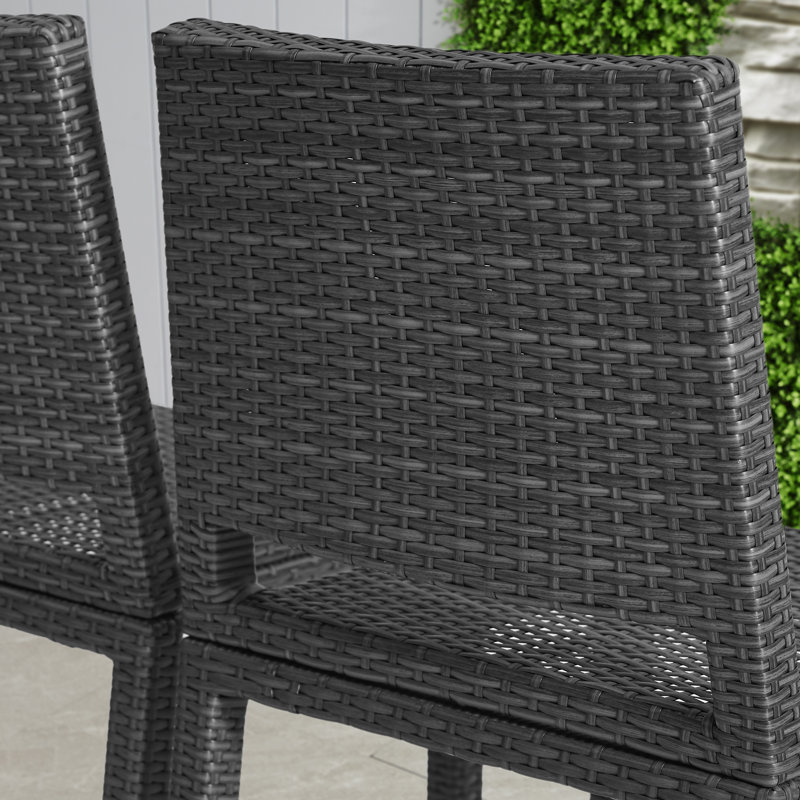Popa Patio Bar Stool, Dark Gray