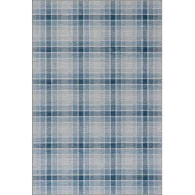 Andri Modern Plaid Machine Washable Rug