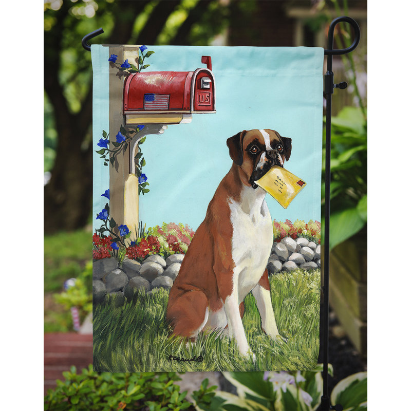 Drapeau de jardin en polyester à 2 côtés Graziello Bichon Frise Do It Better 1 x 0,11 pi, Boxer « Got Mail »