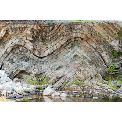Geologic Fold by Madsci - Wrapped Canvas Print