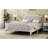 Antique White Headboard Bed Frame, Solid Wood, Queen, No Box Spring Required Queen Frame With Wood And Exquisite Headboard, Spring, Look-501926908-501926910