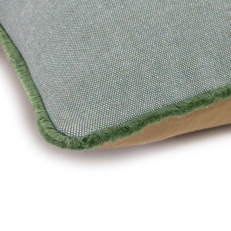 Voliere Decorative Pillow, Aqua/Gold