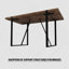 Ensemble de table de salle à manger en bois aggloméré de 55 po avec ensemble de 4 pièces de table de salle à manger en bois foncé