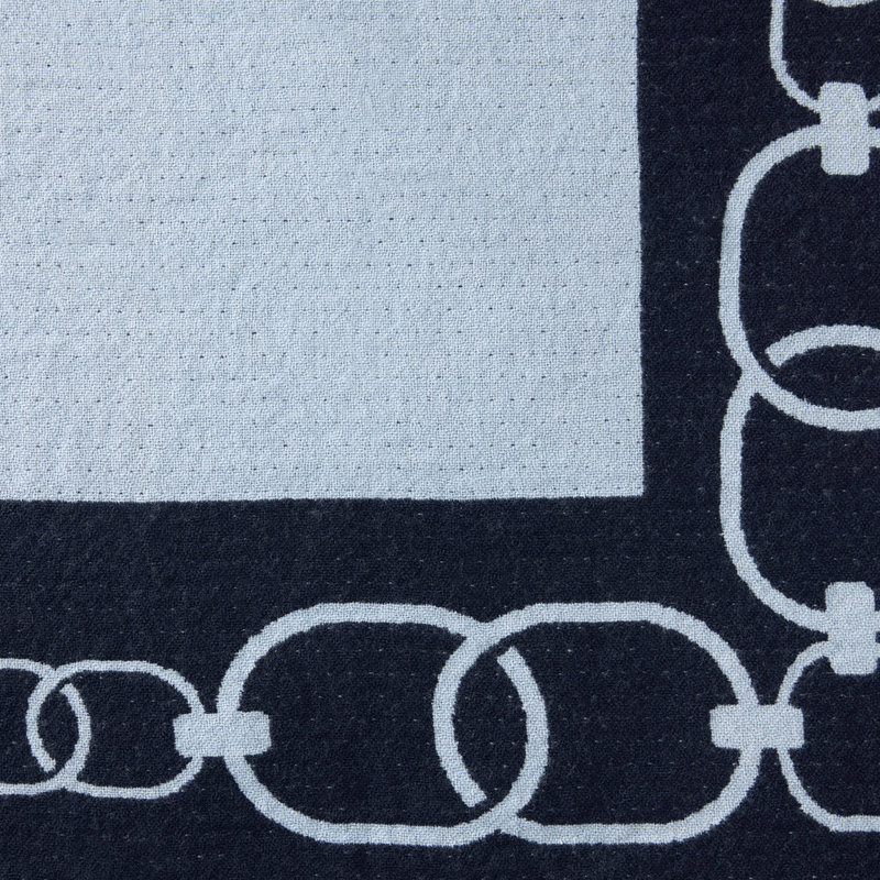 Eterna Hand Woven Throw Blanket, Navy