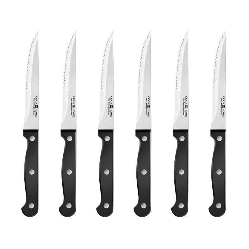 Cook N Home Kitchen Knife Set with Bamboo Storage Block 15-Piece