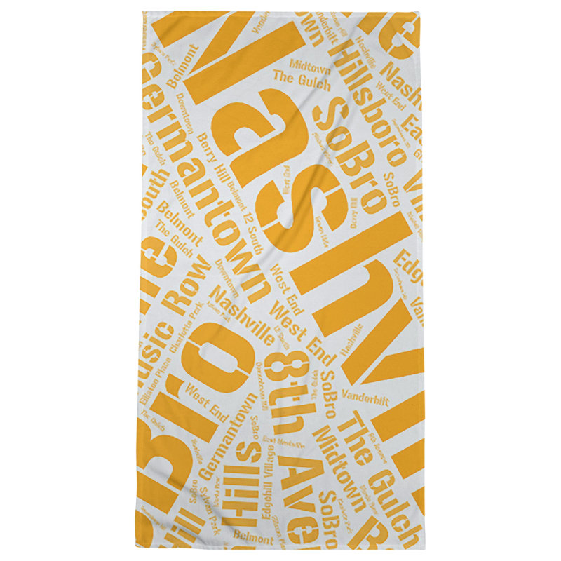Bath Towel, Orange, Microfiber, Nashville