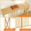 Console mince pour petits espaces, table de canapé étroite avec structure en X, table d'entrée en bambou naturel pour le salon, le couloir ou le vestibule