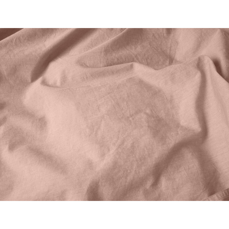 Housse de couette en percale organique froissé, Housse de couette pour lit simple, Chambray praline