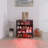 4 Layers Black Shoe Cabinet With Glass Door And Glass Layer Shoes Display Cabinet With LED Light Bluetooth Control