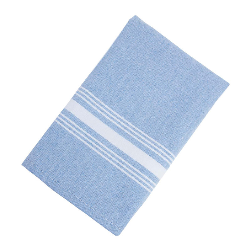 Polyester Striped Rectangle Napkin, Sky Blue