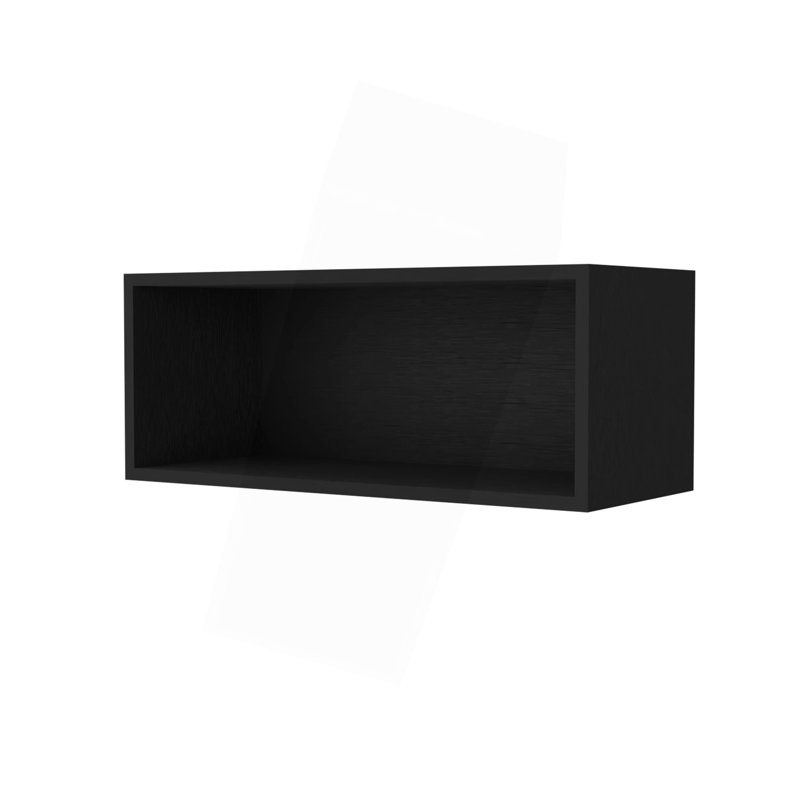 Armoire murale Black Rock avec rangement ouvert, Noir