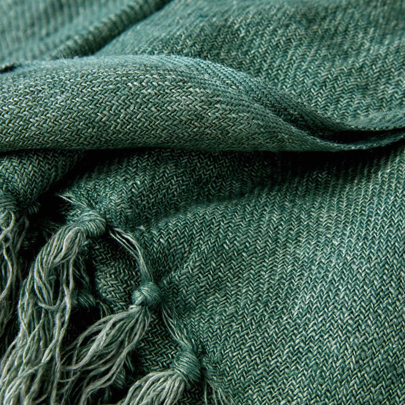 Noa Throw Blanket, Green