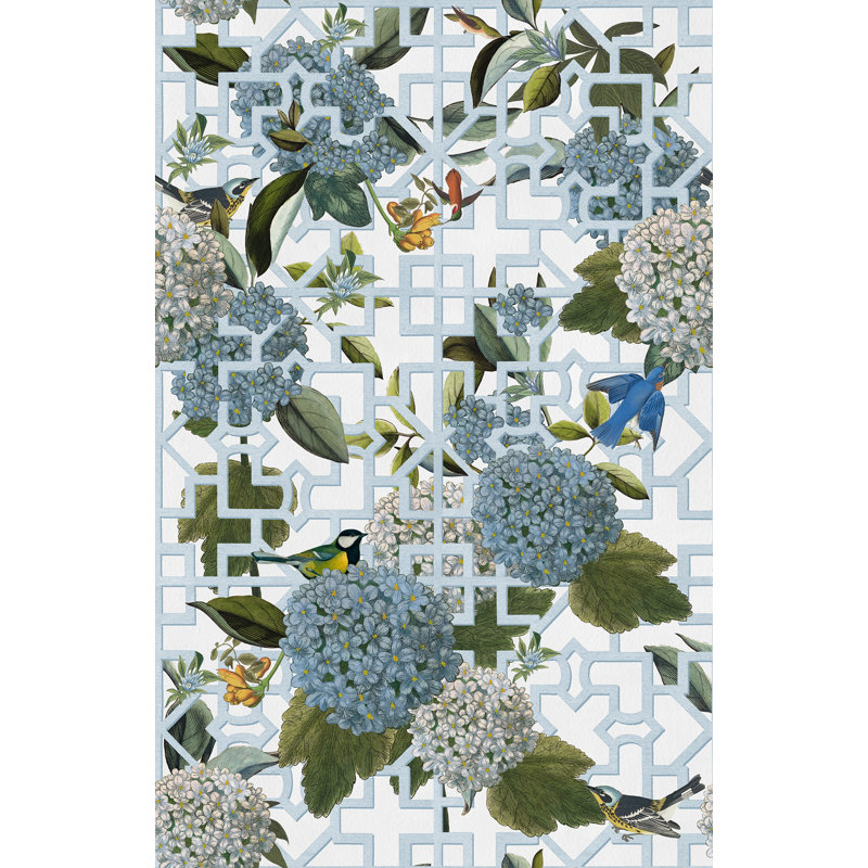 Jardin d'hortensias yuki osada, Bleu clair