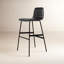 Upholstered Stool with Metal Frame-1077134008-1077134009