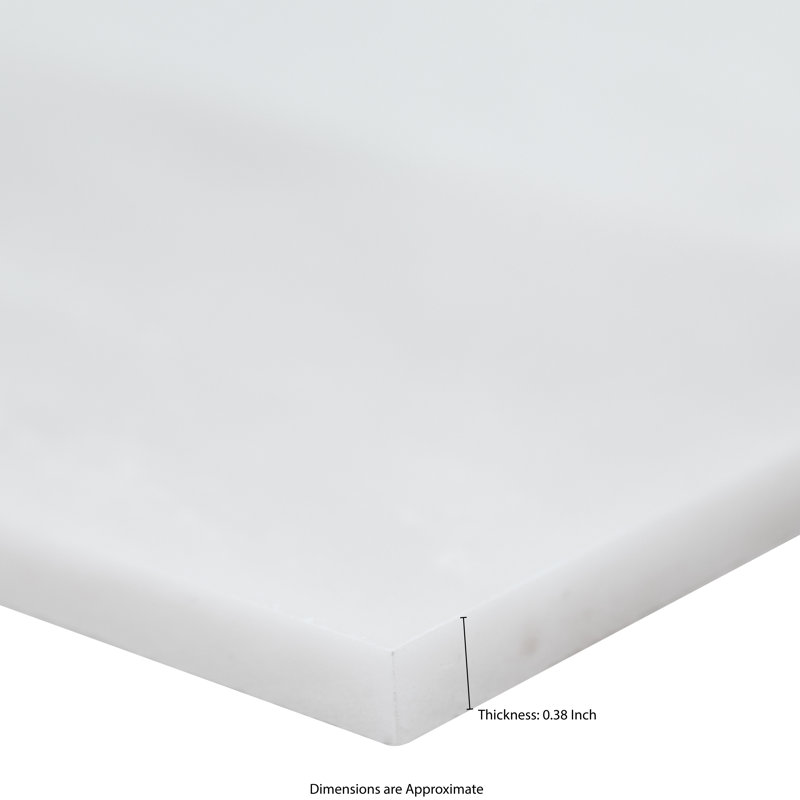 Arabescato Carrara 4 in. x 12 in. Honed Marble Subway Floor and Wall Tile, Arabescato Carrara