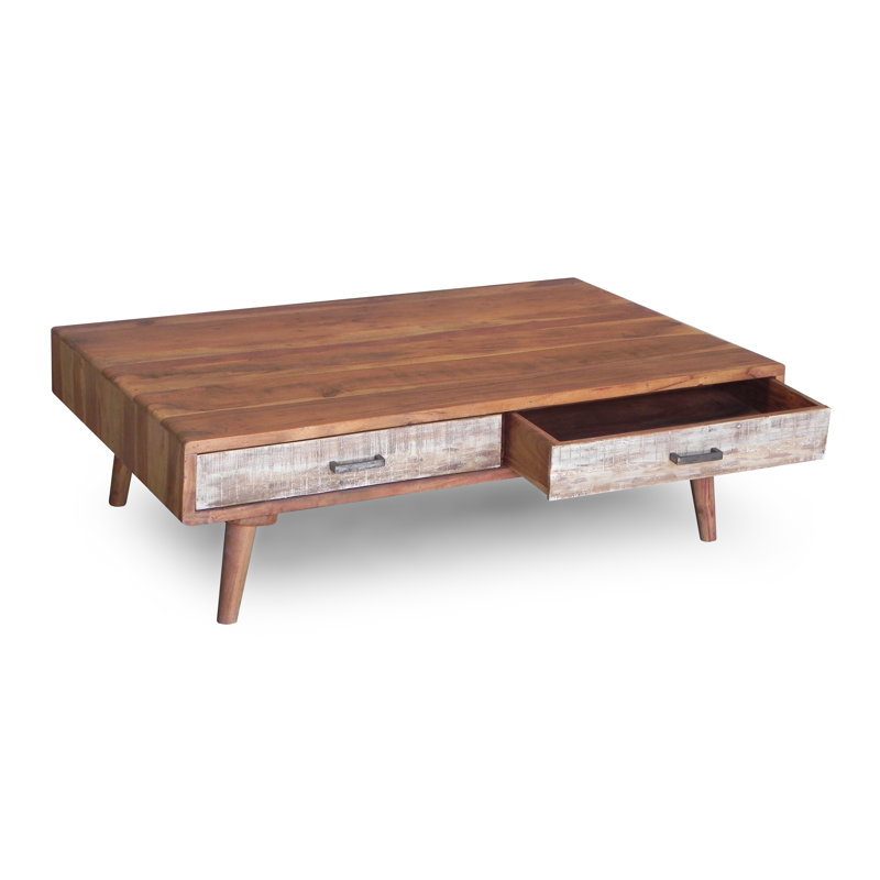 Parham Solid Wood Four Leg Coffee Table