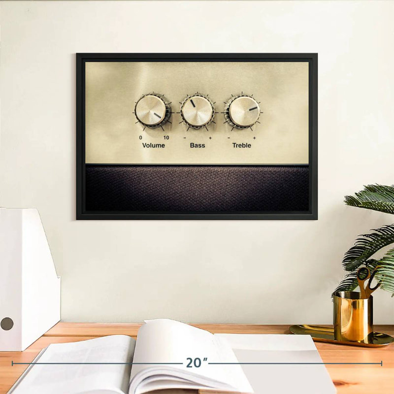 Commandes de volume pour Sepulveda, Cadre flottant noir, 13 po x 9 po
