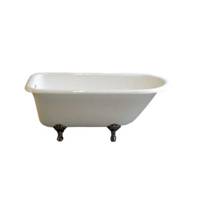 P0700 Geneva Cast Iron with 5' Roll Rim Leg Tub and Non-Slip Adhesive Strips