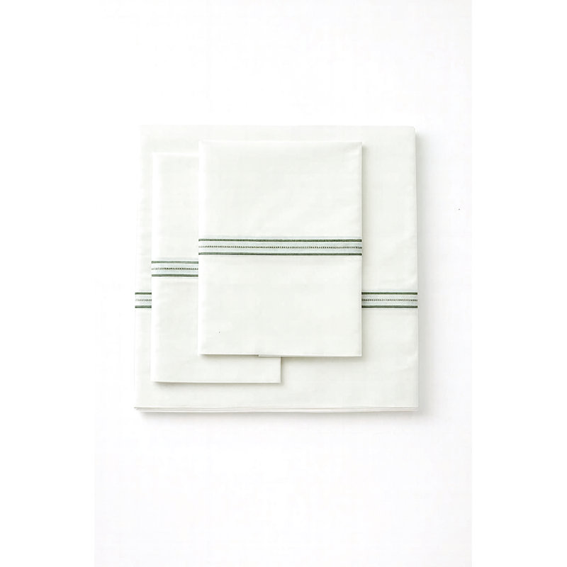 Victoria Sheet Set Twin Grey, Twin Sheet Set with 1 Pillowcase, White/Gray