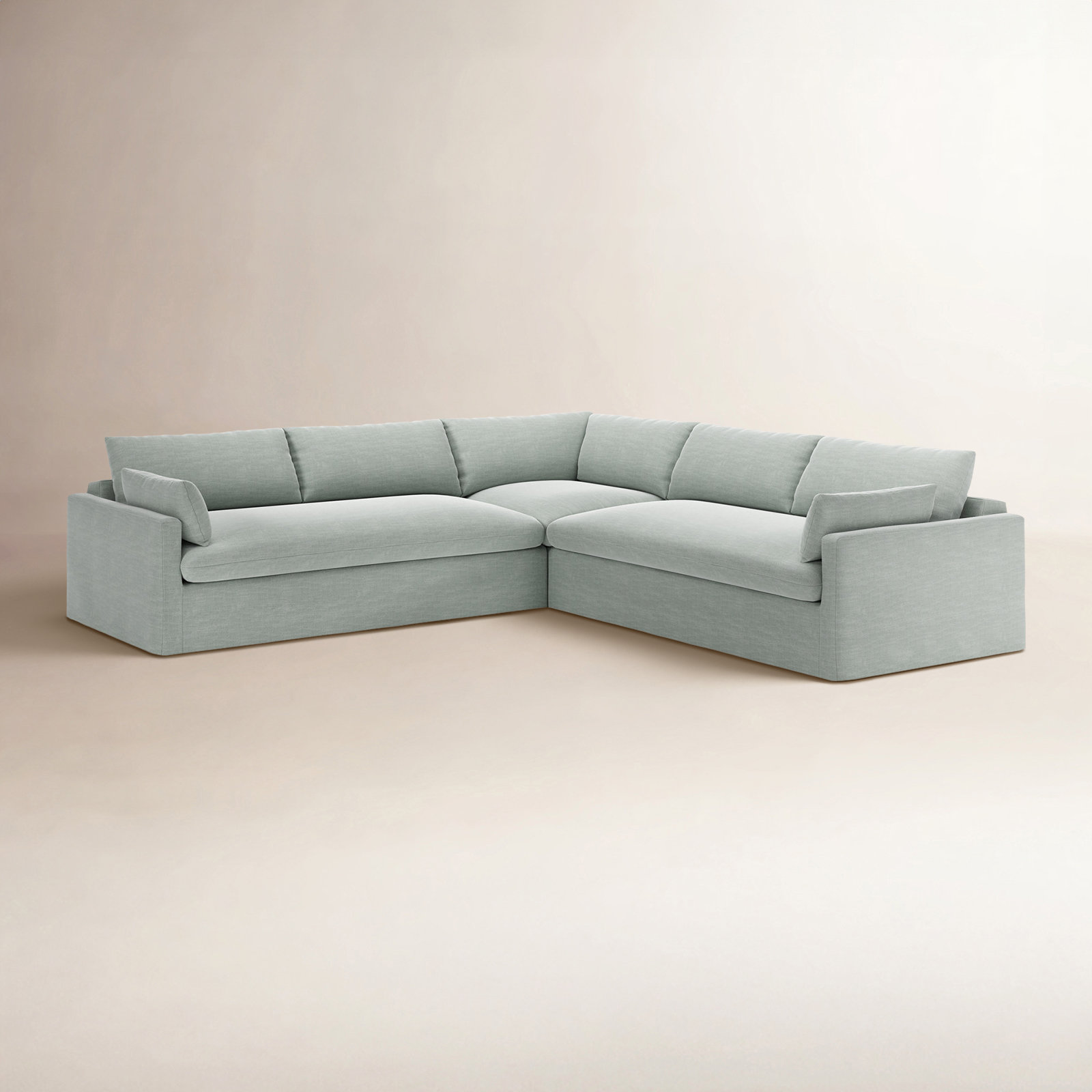 Luna L-Sectional, Conversation Capri Basketweave