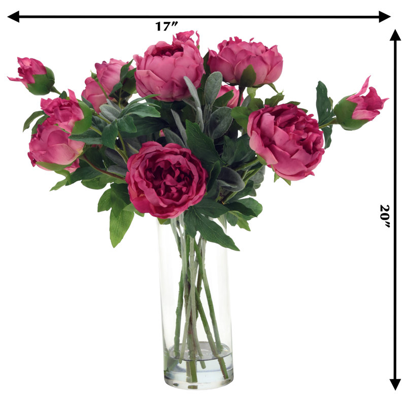 Luscious Peony Vase - 20 Inches, Rose
