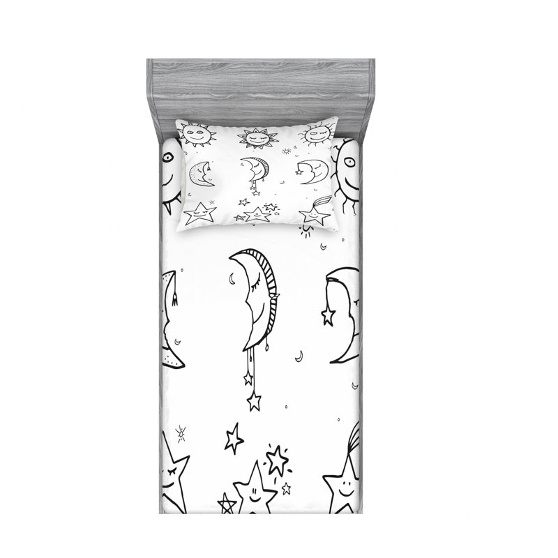 Microfiber Sheet Set, Twin Sheet Set with Fitted Sheet