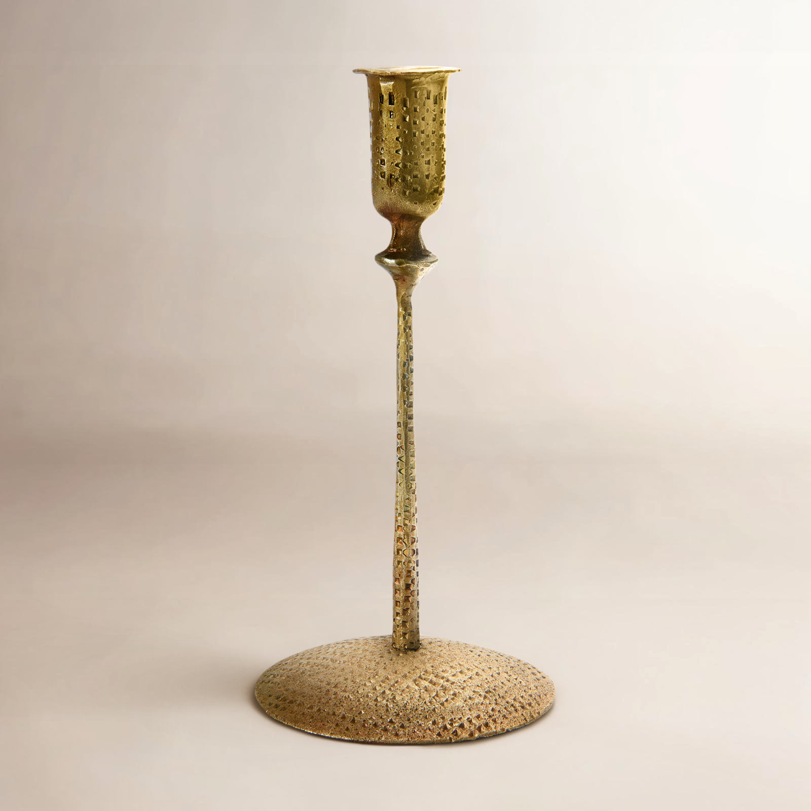 Jonali Handcrafted Candlestick Holder, Gold
