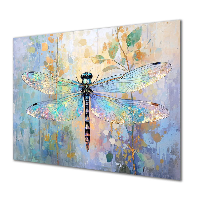 «Iridescent Wings Of A Dragonfly II», décoration murale animaux en métal, H 24 po x l 32 po