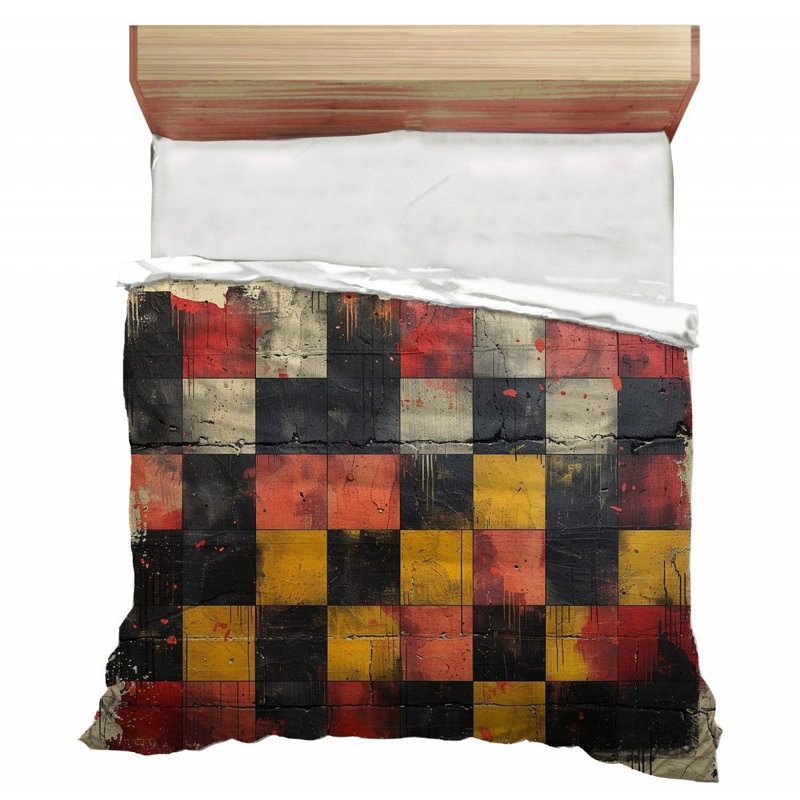 Art Panel Abstract Geometric Comforter, Twin Extra Long Comforter