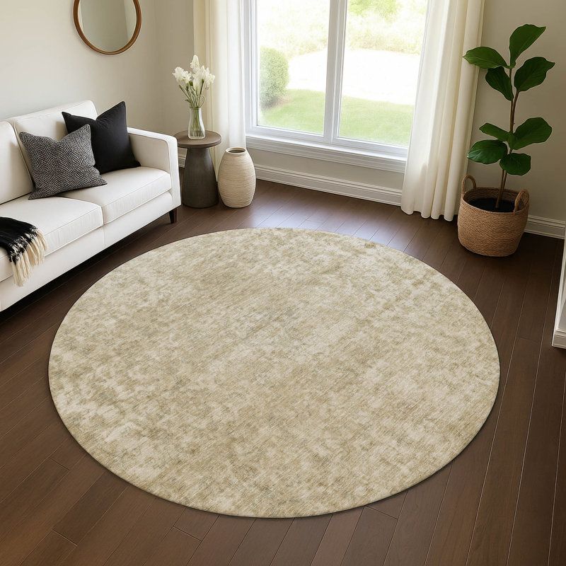 Premium Machine Washable Baford AMF1645 Global Rug, Round 8'