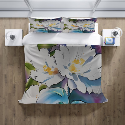 Polyester Floral Duvet Cover