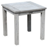 Shelburne 20" Outdoor Wheathered Teak Tall Side Table